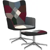 Syfax Relaxsessel mit Hocker Patchwork Stoff