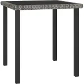 Syfax Garten-Esstisch Grau 70x70x73 cm Poly Rattan