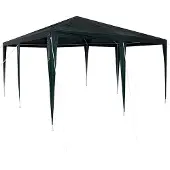 Syfax Party-Zelt Grün 400 x 400 x 266 cm Polyethylen und Stahl