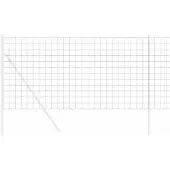 Syfax Sechseckgeflechtzaun 1,4 x 25 m Verzinkter Stahl Silber