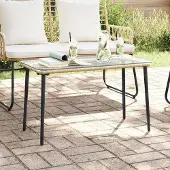 Syfax Gartentisch Natur 80 x 40 x 45 cm Poly-Rattan