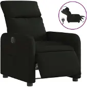 Syfax Relaxsessel Elektrisch Schwarz Stoff