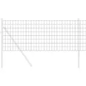 Syfax Eurozaun 0,8 x 10 m PVC-beschichtetes Eisen Grau