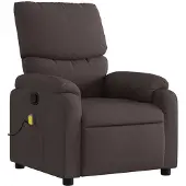 Syfax Massagesessel Dunkelbraun Stoff