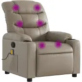 Syfax Massagesessel Cappuccino-Braun Kunstleder
