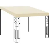 The Living Store Wand-Pavillon 3x3x2,5 m Cremeweiß