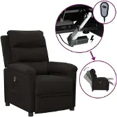 Syfax Relaxsessel Elektrisch Schwarz Stoff