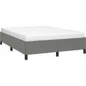 Syfax Bettgestell ohne Matratze Dunkelgrau 140x190 cm Stoff