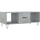 Syfax Couchtisch Betongrau 102x50x40 cm Holzwerkstoff
