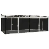Syfax Pavillon mit Netzwänden Creme 6x3 m Stahl