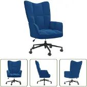 The Living Store Relaxsessel Blau Samt