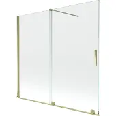 Mexen Velar Duschabtrennung 2-flügelig verschiebbar 170 x 150 cm, transparent, gold - 896-170-000-01-50