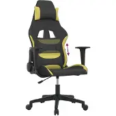 Syfax Gaming-Stuhl Schwarz und Hellgrün Stoff