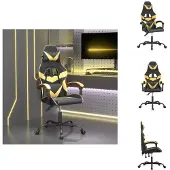vidaXL Gaming-Stuhl Schwarz und Golden Kunstleder - Gaming-Sessel
