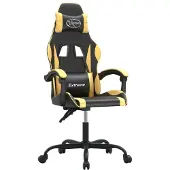 Syfax Gaming-Stuhl Schwarz und Golden Kunstleder