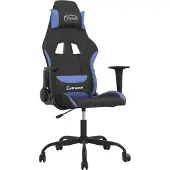 Syfax Gaming-Stuhl mit Massagefunktion Schwarz und Blau Stoff