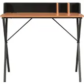 Syfax Schreibtisch Schwarz und Braun 80x50x84 cm