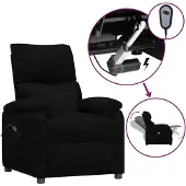 Syfax Relaxsessel Elektrisch Schwarz Stoff