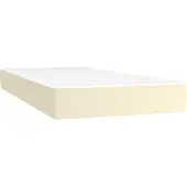 Syfax Taschenfederkernmatratze Mittel Creme 90x190x20 cm Kunstleder