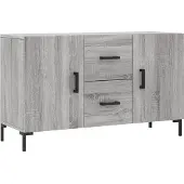 Syfax Sideboard Grau Sonoma 100x36x60 cm Holzwerkstoff