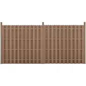 Neu.holz WPC Gartenzaun Sichtschutz Windschutz Lamellenzaun Zaun 376x185cm Braun [.holz]