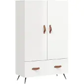 Syfax Highboard Hochglanz-Weiß 69,5x31x115 cm Holzwerkstoff