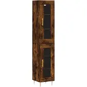 Syfax Highboard Räuchereiche 34,5x34x180 cm Holzwerkstoff