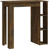 Syfax Bartisch mit Regal Räuchereiche 102x50x103,5 cm Holzwerkstoff