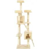 Syfax Katzen-Kratzbaum mit Sisal-Säulen 170 cm Beige