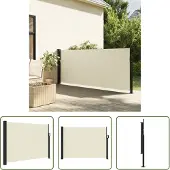 The Living Store Seitenmarkise Ausziehbar Creme 140x300 cm