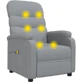Syfax Massagesessel Hellgrau Stoff