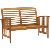 The Living Store Gartenbank 119 cm Massivholz Akazie