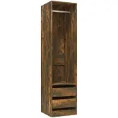 Syfax Kleiderschrank mit Schubladen Räuchereiche 50x50x200 cm