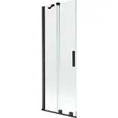 Mexen Velar 2-flügelige verschiebbare Duschwand 75 x 150 cm, transparent, schwarz - 896-075-000-01-70