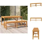 vidaXL Gartenbank 150 cm Massivholz Akazie - Gartenbänke