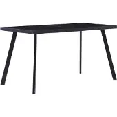 Syfax Esstisch Schwarz 140 x 70 x 75 cm Hartglas