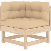 Syfax Ecksofa mit Kissen Massivholz Kiefer
