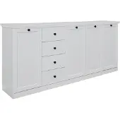 Ebuy24 Brax Sideboard 4 Türen und 4 Schubladen, weiss.