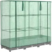 Syfax Hochbeet mit Gewächshaus-Aufsatz Rattan-Optik 120x40x123 cm