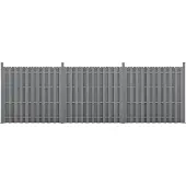 Neu.holz WPC Gartenzaun Sichtschutz Windschutz Lamellenzaun Zaun 562x185cm Grau [.holz]