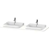 Duravit Waschtisch-Konsole Happy D.2 Plus 160x55cm, m 2 Ausschnitt., we seidenmatt