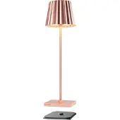 Sompex LED-Tischleuchte Troll 2.0 rosa, Fuß 10x38 cm. Schirm 9xFuß 10 cm