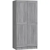Syfax Kleiderschrank Grau Sonoma 82,5x51,5x180 cm Holzwerkstoff
