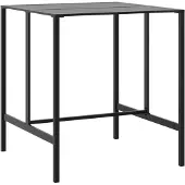 Syfax Bartisch Schwarz 100x100x110 cm Pulverbeschichteter Stahl