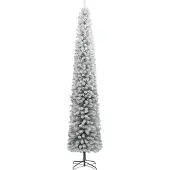 Syfax Weihnachtsbaum Schlank mit Ständer Beschneit 300 cm PVC