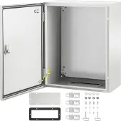 Vevor Schaltschrank NEMA-Industriegehäuse, 50 x 40 x 25 cm NEMA 4X-Stahl-Verteilerschrank, IP66 wasser- und staubdicht, elektrischer Anschlusskasten für den Außen-/Innenbereich, mit Montageplatte