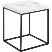 Ebuy24 Barossa Couchtisch 40cm Marmor Nachbildung weiß.