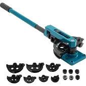 OEM VEVOR Manuelle hydraulische Rohrbiegemaschine 10 Tonnen Manuelle hydraulische Rohrbiegemaschine 6,4–25,4 mm Durchmesser 6 Matrizen für Heizungs- und Rohrleitungsbau, Blau