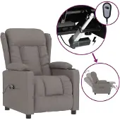 Syfax Relaxsessel Elektrisch Taupe Stoff
