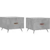 Syfax Couchtische 2 Stk. Betongrau 50x50x40 cm Holzwerkstoff